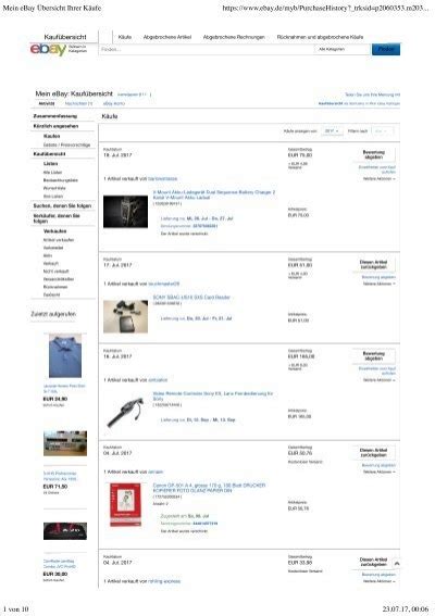 ebay meine käufe